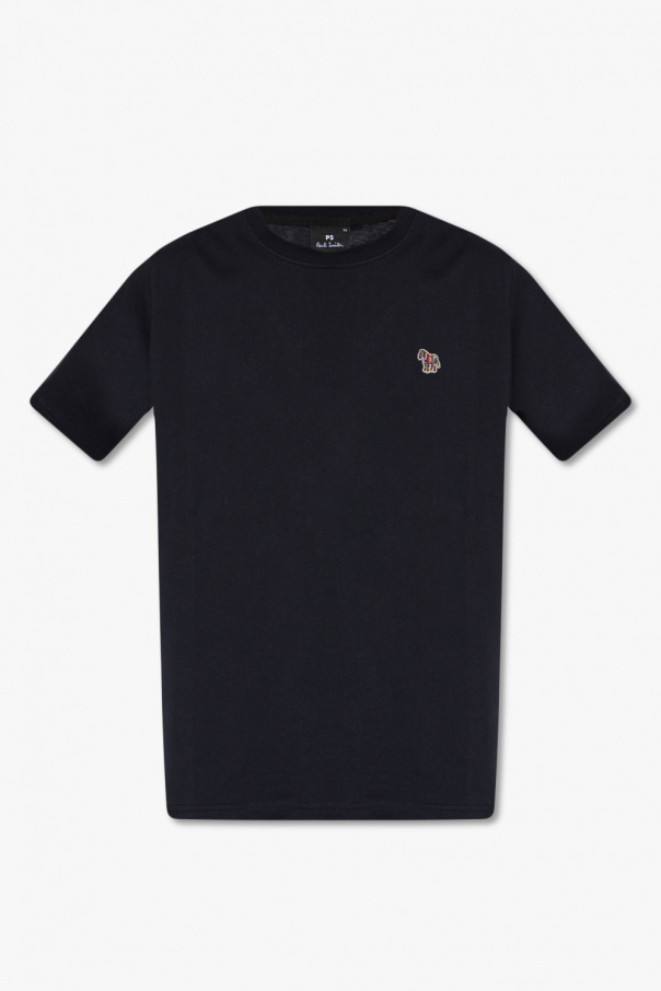 Navy blue T-shirt with patch PS Paul Smith - Vitkac Canada